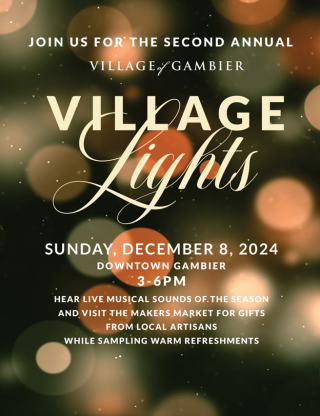 Gambier Village lights flyer.