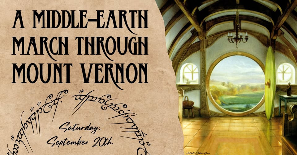 A Middle Earth March Through Mount Vernon flyer.