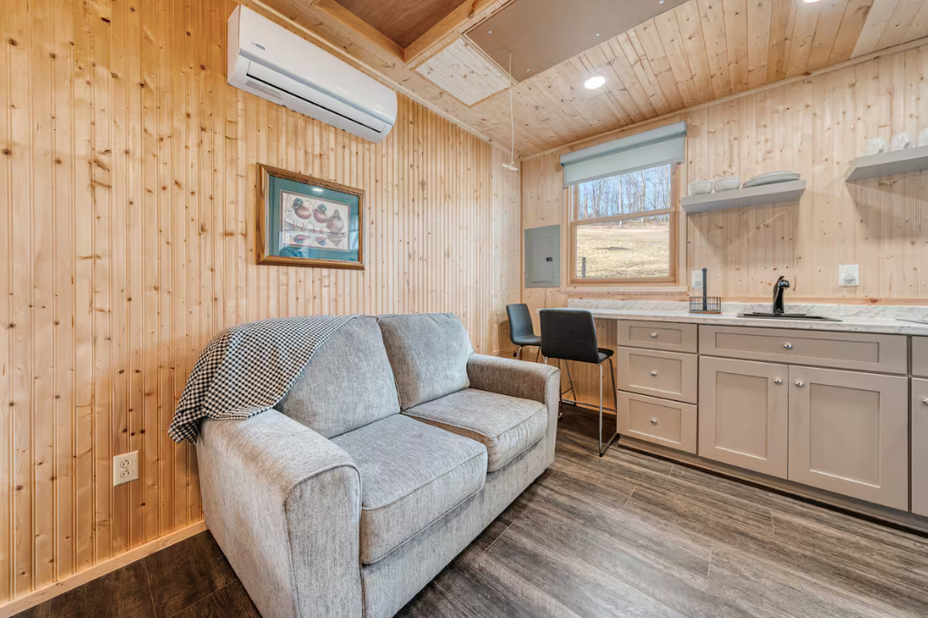 A spot in the woods living room.