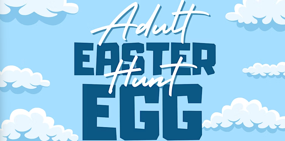 Landoll's Mohican Castle Adult Easter Egg Hunt flyer.