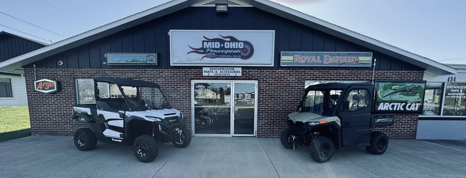 Mid Ohio Powersports Photograph of Front of Building.