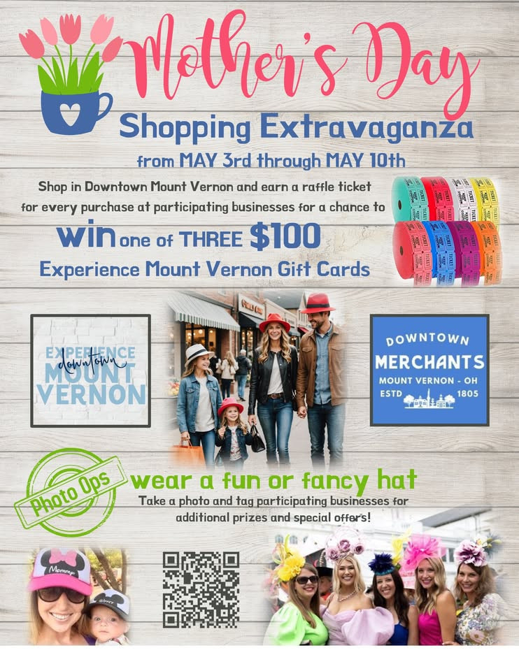 Mothers Day Shopping Extravaganza flyer.