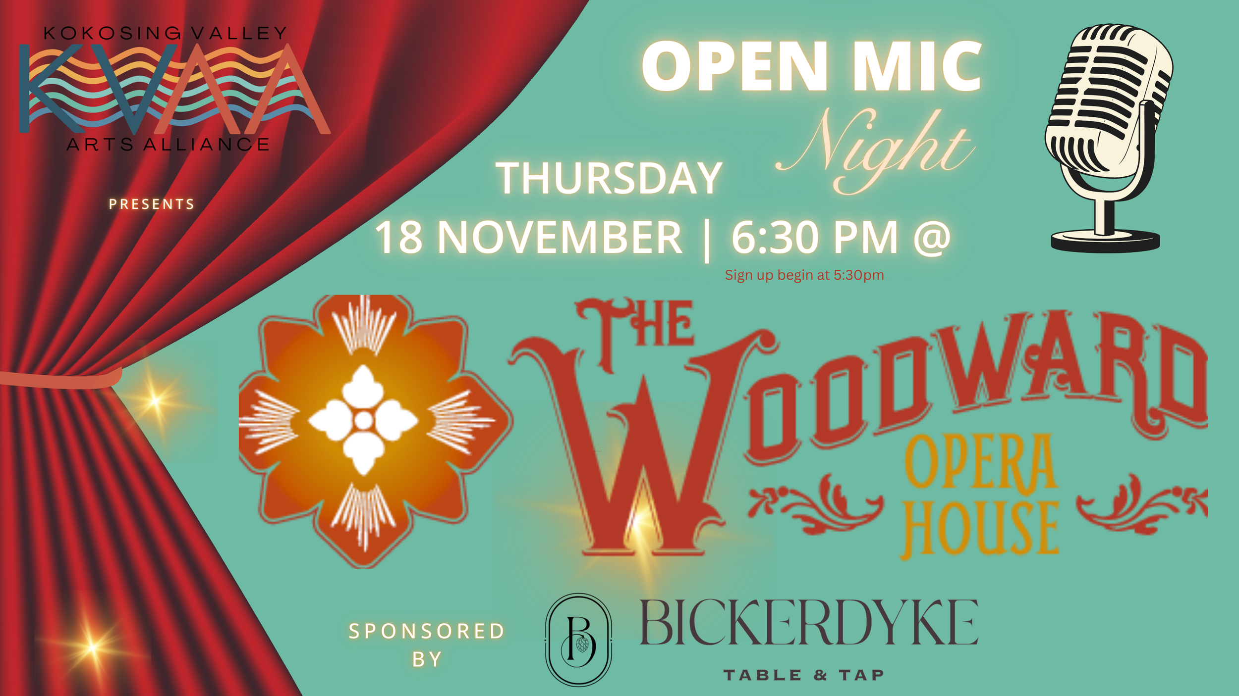 Open Mic Night @ the Woodward - November