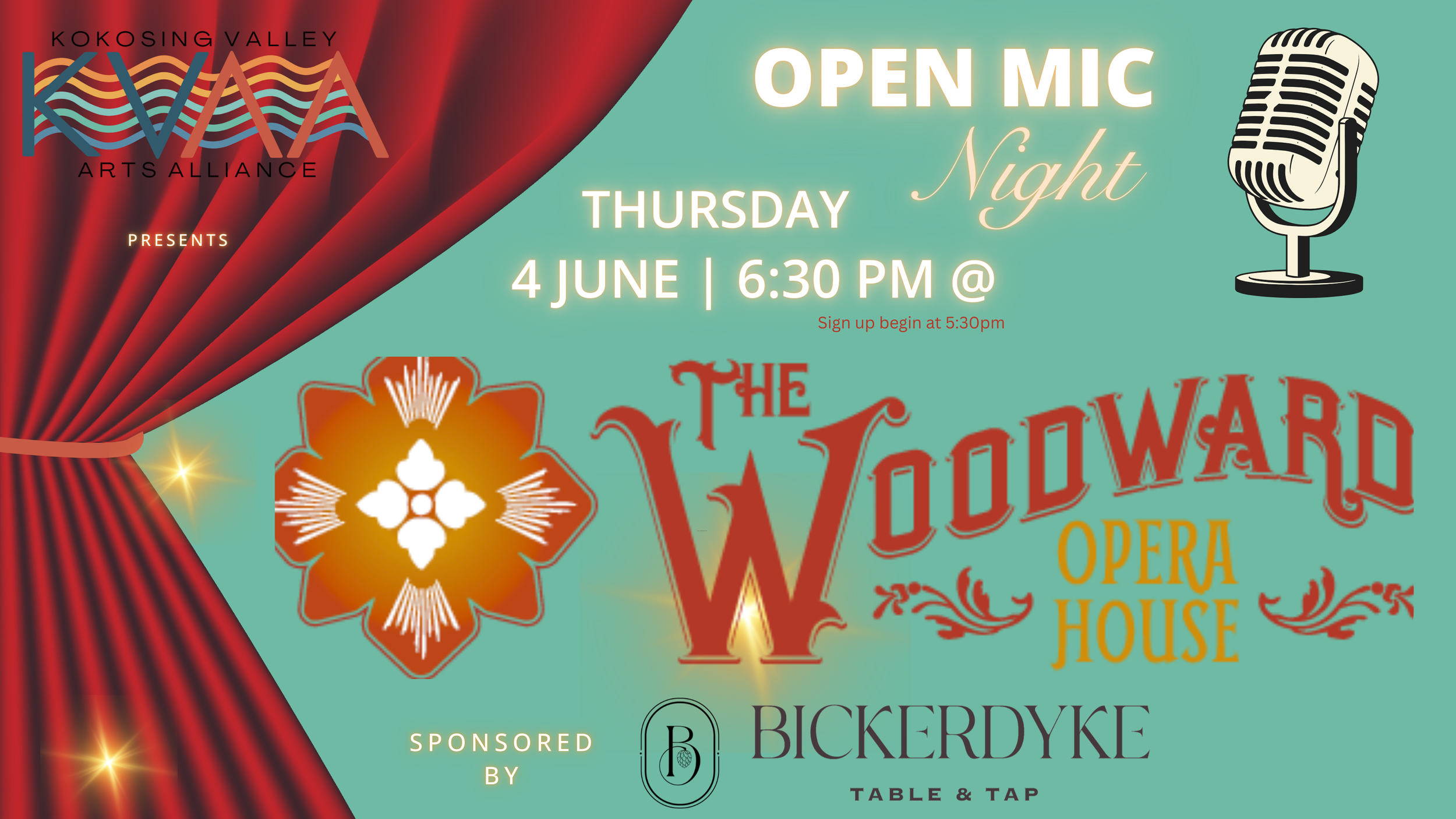 Open Mic Night @ the Woodward - June