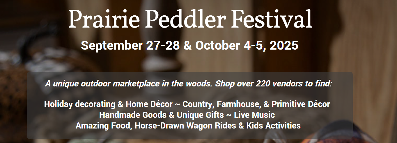 Prairie Peddler Festival flyer.