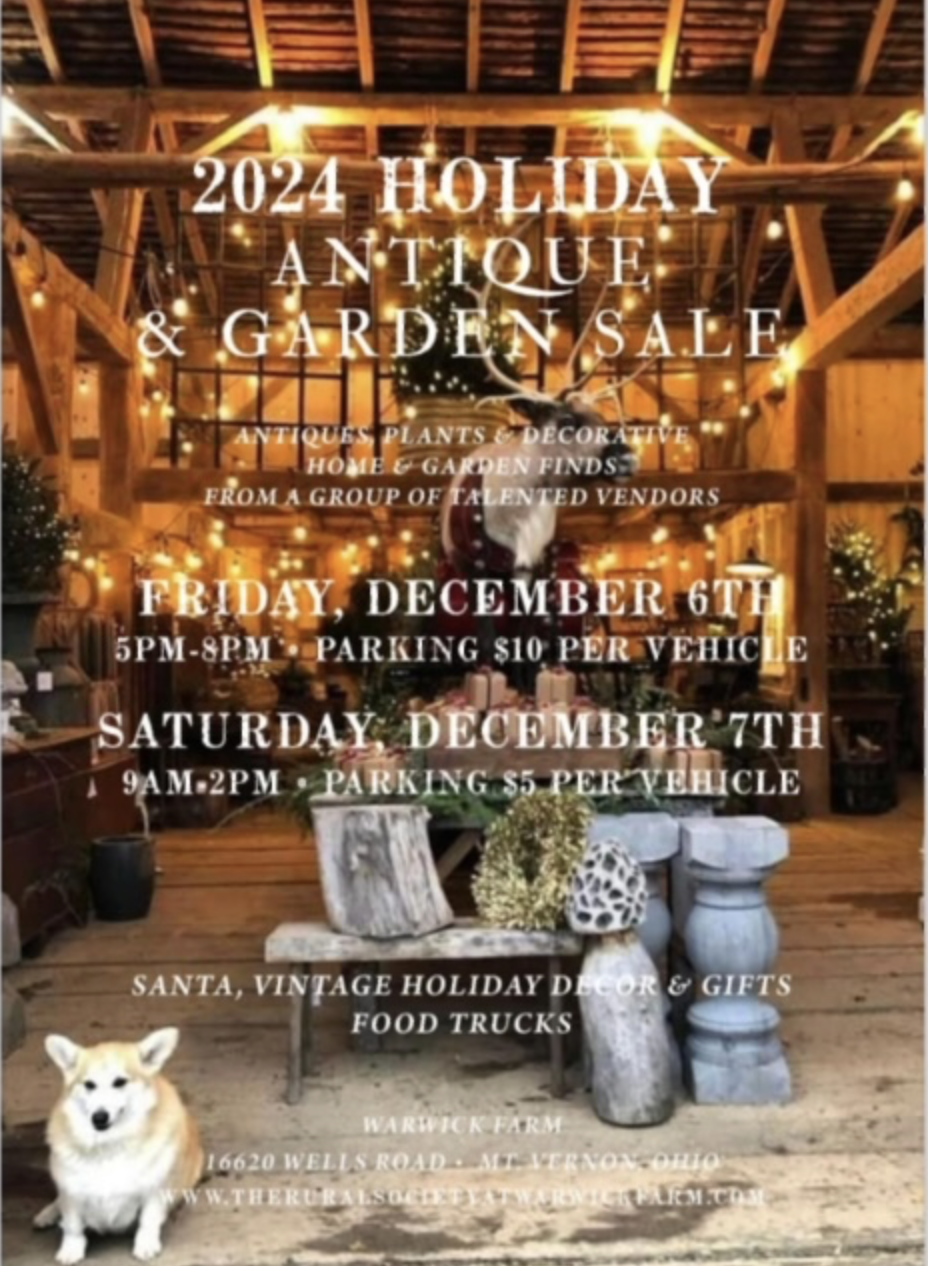 Rural Society Holiday Antique and Garden Sale Flyer 2024