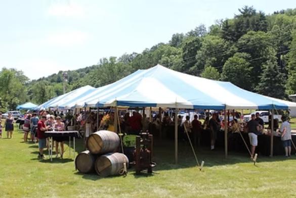Wolf Creek Mill Winefest Vendor Tents.